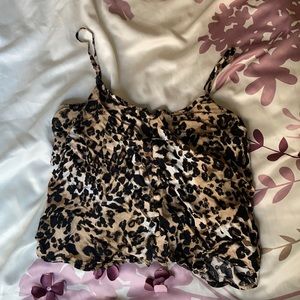 CHEETAH PRINT CROP/TANK TOP